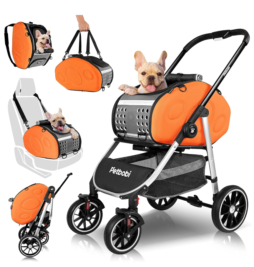 Petobi pet stroller for a frenchie